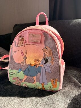 Disney Loungefly Pink Aurora sleeping beauty Mini Backpack